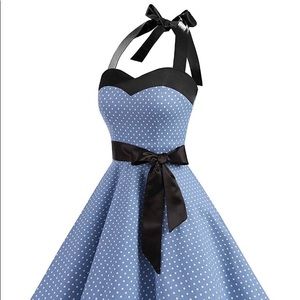 50s Retro Halter Rockabilly pinup vintage Dress
